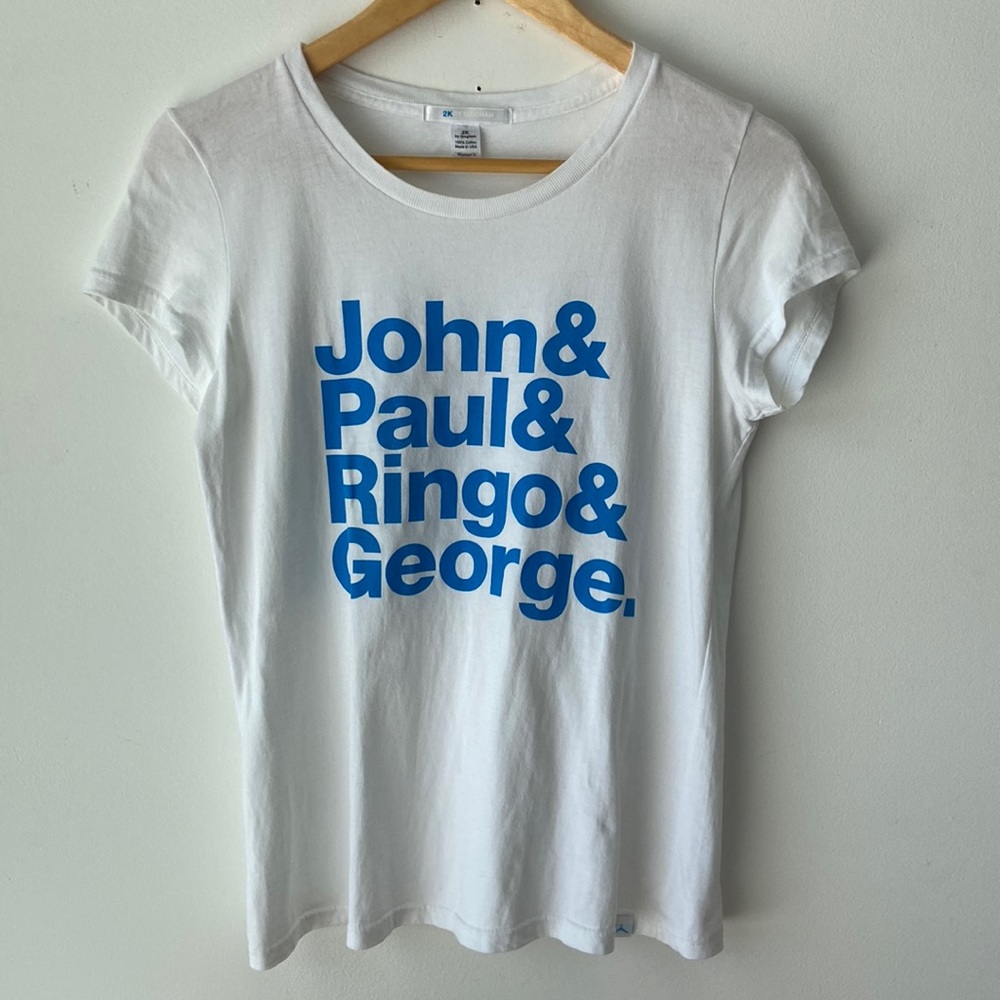 Rare Experimental Jetset 2K By Gingham John & Paul & Ringo & George T-Shirt Lg.